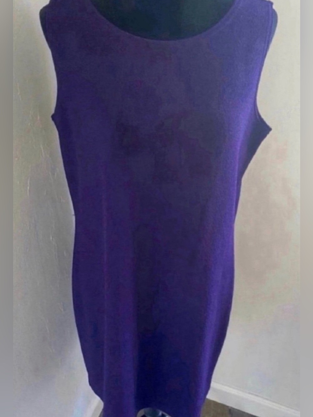 Women’s Sleeveless Purple Shift Dress (Size L)